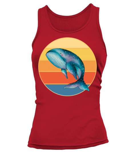 Cute Kawaii Whale Retro Sunset Vintage Ocean Tank top Woman