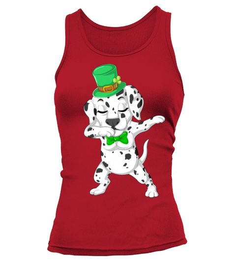 dabbing dalmatian st patricks day Tank top Woman