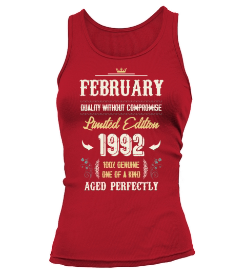 February 1992 Vintage Birthday Present Tank top Woman