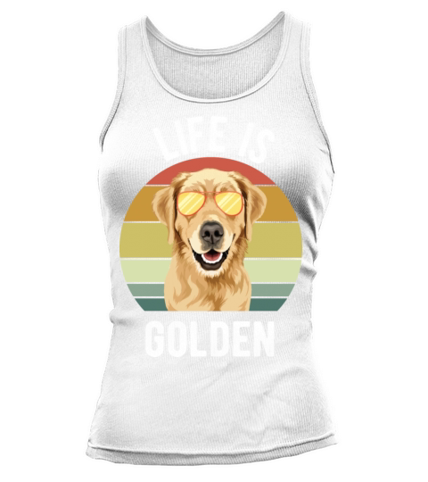 Funny Vintage Retro Golden Retriever For Dog Lover Tank top Woman