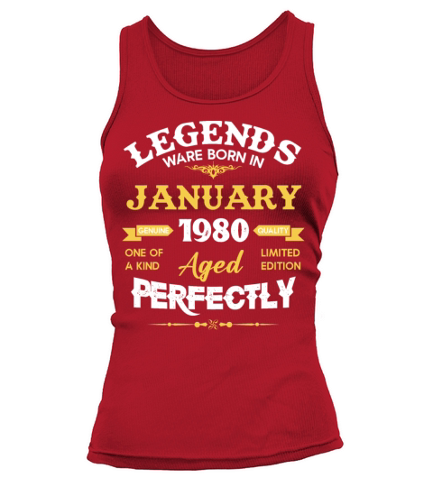 January 1980 Vintage Birthday Present Tank top Woman