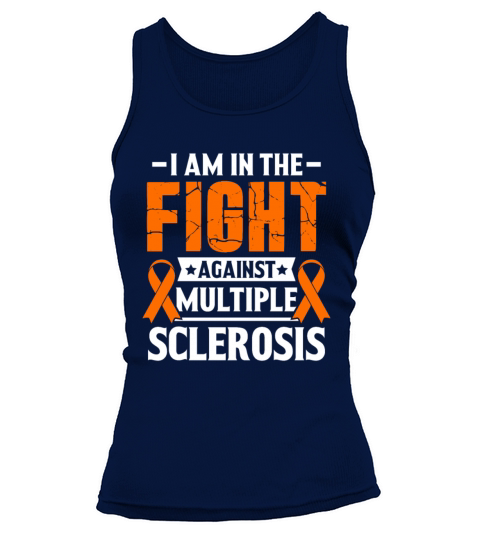 Multiple Sclerosis Awareness Fight Orange Ribbon Tank top Woman