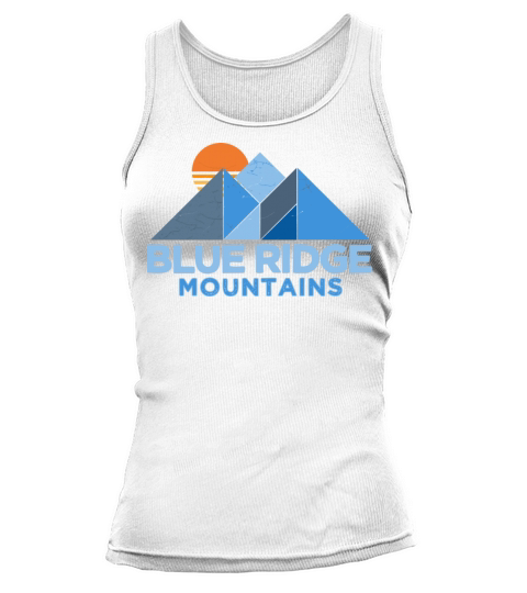 Retro Vintage Blue Ridge Mountains Distressed Tank top Woman