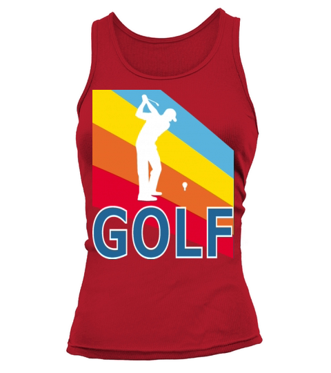 Retro Vintage Style Golf Player Sports Game Tank top Woman