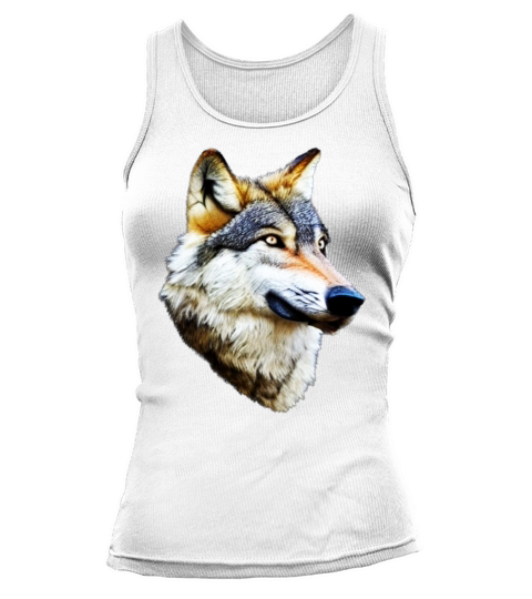 Wolf artwork design predator face imprint Tank top Woman