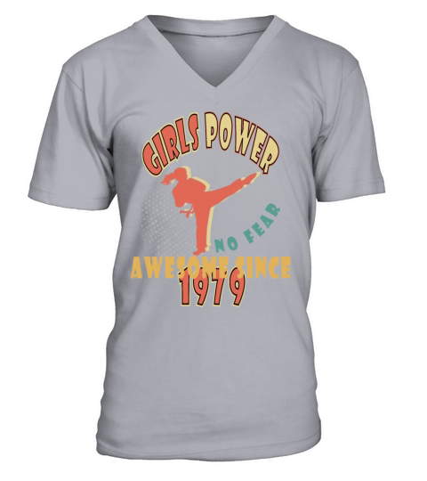 1979 vinatge Girls Power Birthday V-Neck T-shirt