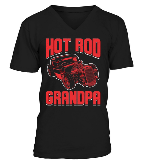 Boy Who Loves Hot Rod Cars Classic Car V-Neck T-shirt