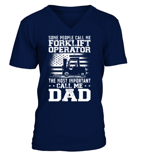 Certified Forklift Truck Operator V-Neck T-shirt