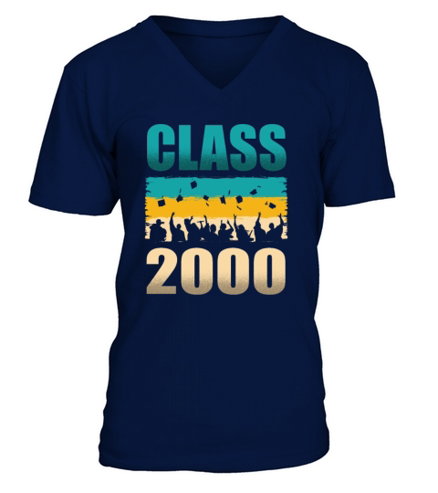 Class 2000 Decade 2000s Era Millenium Vintage V-Neck T-shirt