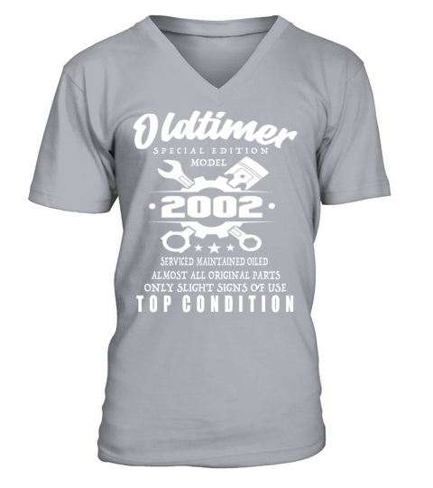 Classic Car Special Edition Model 2002 Birthday V-Neck T-shirt