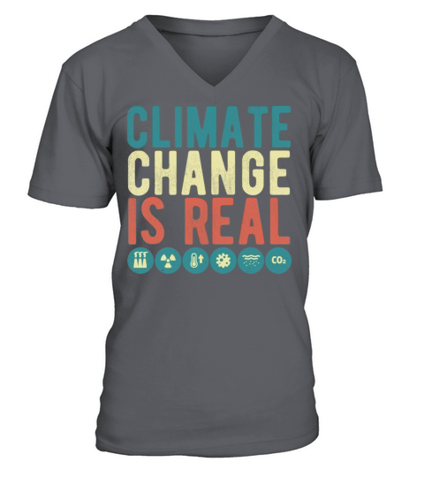 Climate Change Is Real Vintage Environment Protect V-Neck T-shirt