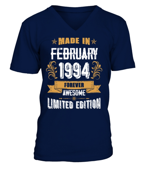 February 1994 Vintage Birthday Present V-Neck T-shirt