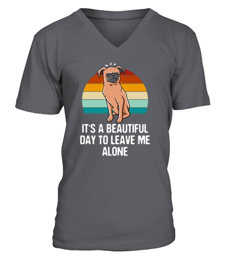 Its a Beautiful Day to Leave Me Alone Funny Introv V-Neck T-shirt