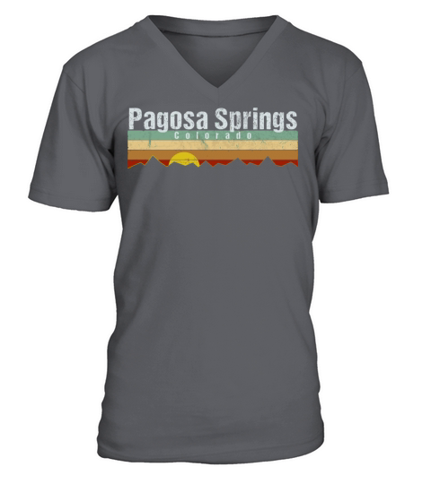 Retro Vintage Pagosa Springs Colorado V-Neck T-shirt
