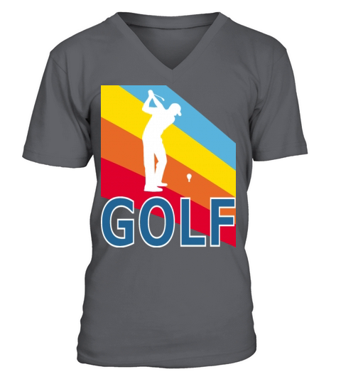 Retro Vintage Style Golf Player Sports Game V-Neck T-shirt