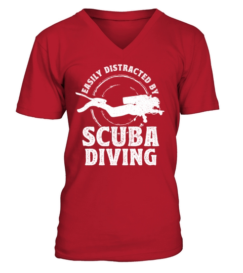 Scuba Diving Gift Underwater Lover Scuba Diver V-Neck T-shirt