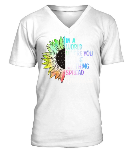 Spread Kindness No Bullying Motivational Funny V-Neck T-shirt