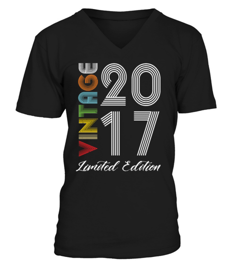 Vintage 2017 Vintage Birthday Retro Vintage V-Neck T-shirt