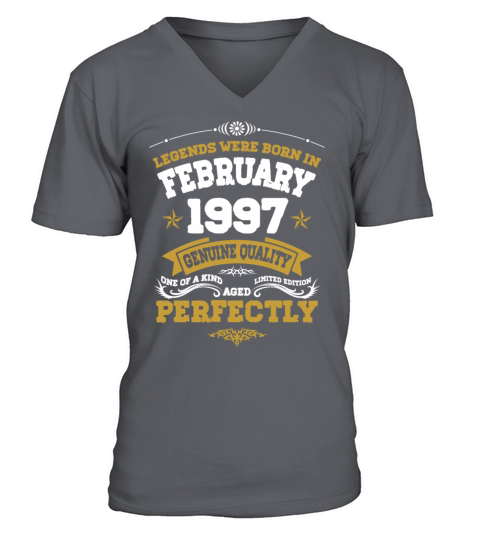 Vintage Aged To Perfection Ferbuary 1997 V-Neck T-shirt