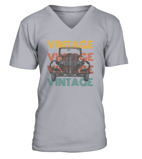 VINTAGE Car V-Neck T-shirt
