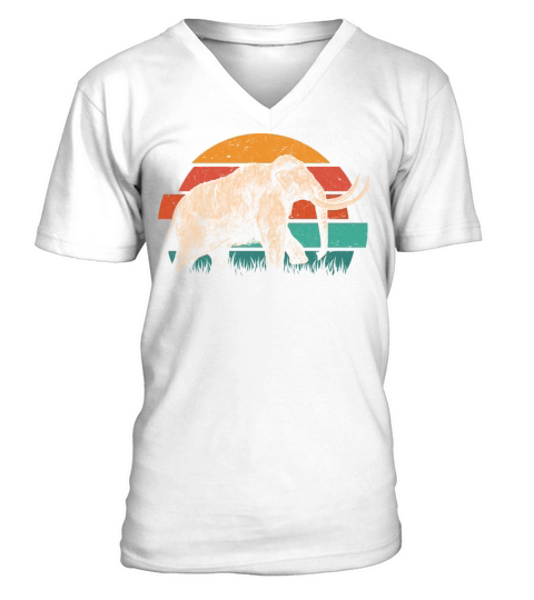 Vintage Mammoth Retro V-Neck T-shirt