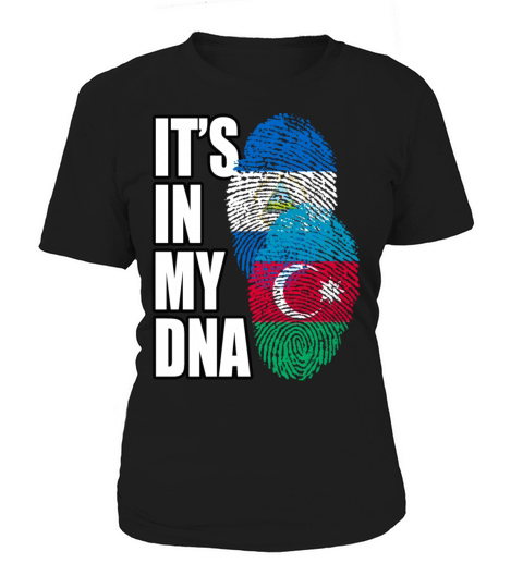 Azerbaijani And Nicaraguan Mix Heritage DNA Flag Women's T-Shirt