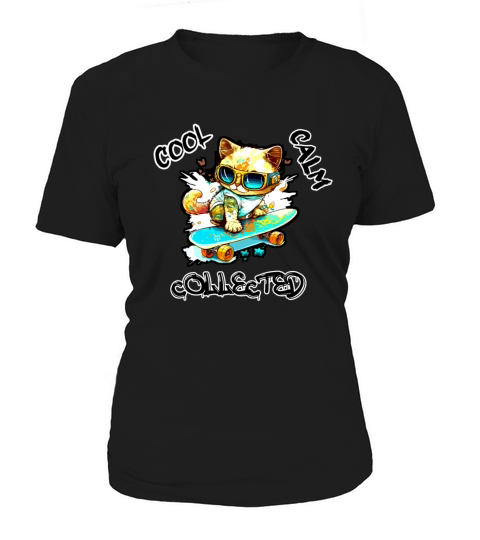 Cool Skateboard Cat Women's T-Shirt