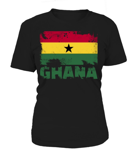 Ghana Flag Vintage Distressed African Grunge Trave Women's T-Shirt