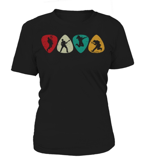 Guitar Pick For Men Women Guitarist Retro Vintage Women's T-Shirt