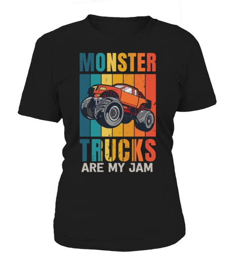 Monster Trucks Are My Jam Vintage Retro Women's T-Shirt