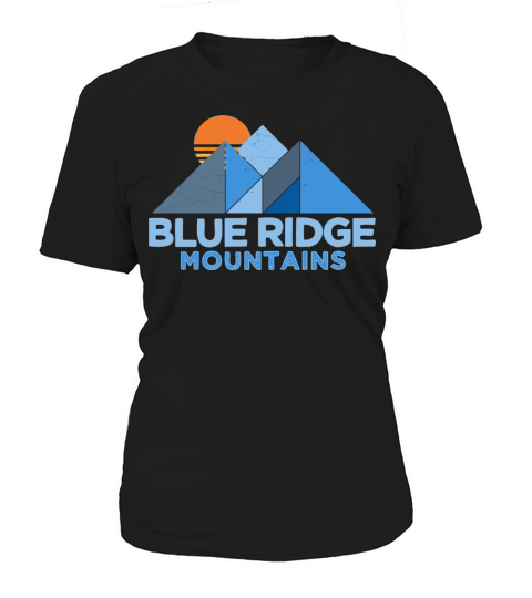 Retro Vintage Blue Ridge Mountains Distressed Women's T-Shirt