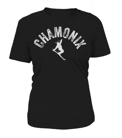 Ski Chamonix Mont Blanc Skier France Vintage Skiin Women's T-Shirt
