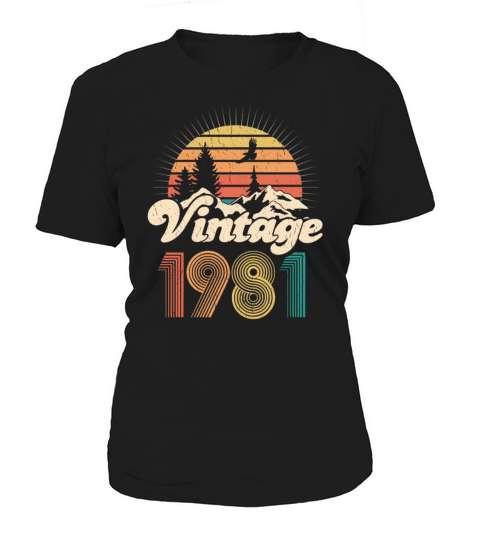 Vintage 1981 birthday gift men woman bday gifts Women's T-Shirt