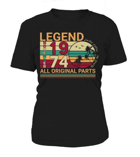 Vintage November 1974 Palm Trees Women's T-Shirt