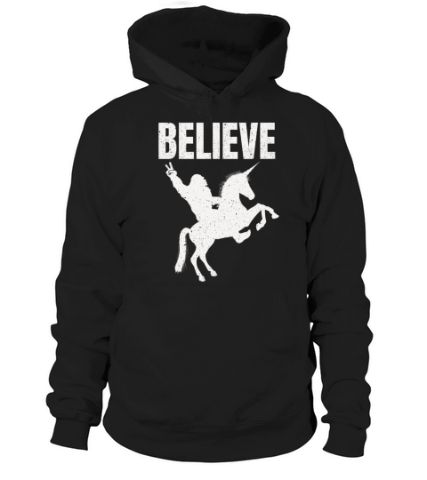 Bigfoot Riding A Unicorn Hoodie Unisex