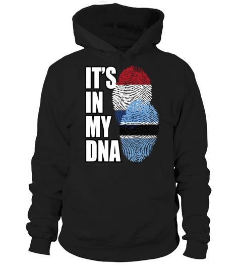 Botswana And Dutch Mix Heritage DNA Flag Hoodie Unisex