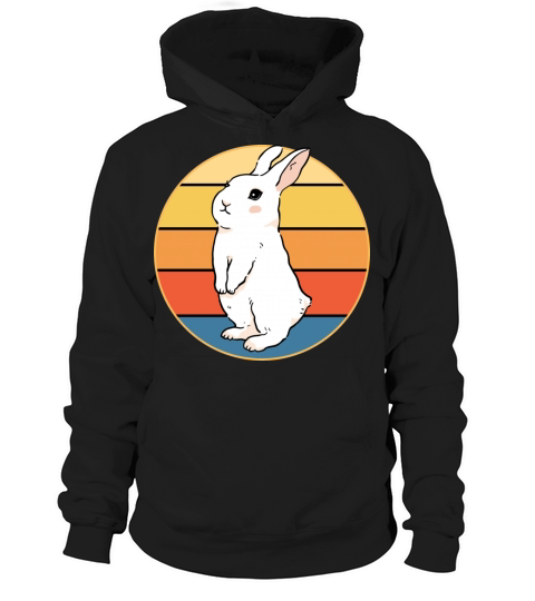 Cute Rabbit Bunny Retro Sunset Vintage Animal Pet Hoodie Unisex