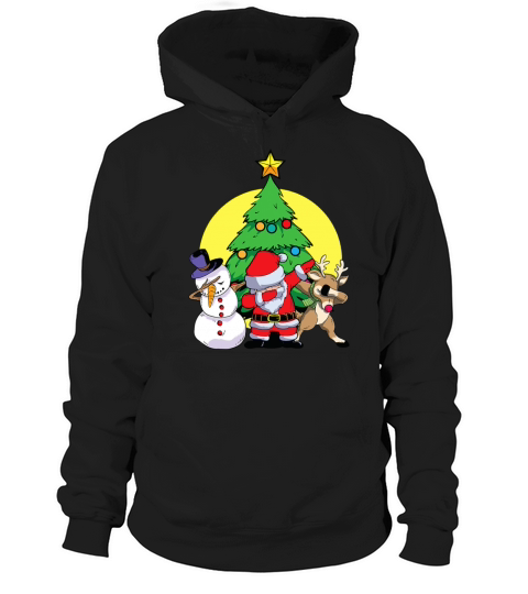 Dabbing Santa Elf Friends Christmas Kids Boys Men Hoodie Unisex