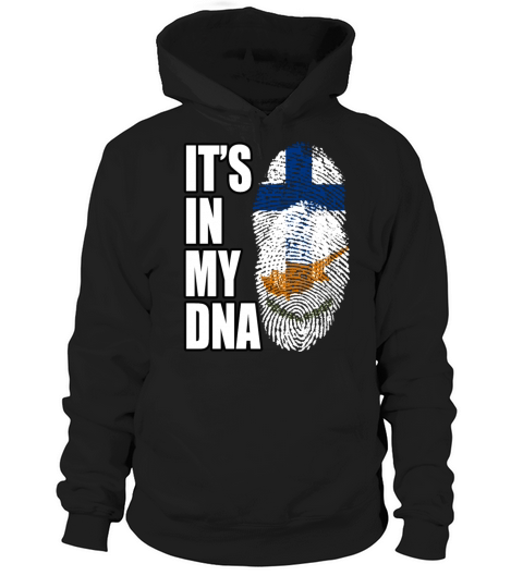 Finland And Cypriot Mix Heritage DNA Flag Hoodie Unisex