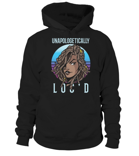 Locd Up Afro Hair Black American African Girl Hoodie Unisex