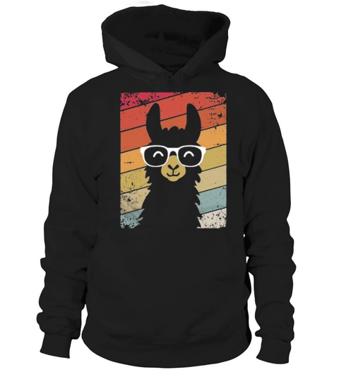 Vintage Llama Retro Colorful Alpaca Hoodie Unisex