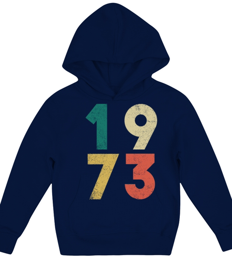 1973 Vintage Birthday Retro Kids Hoodie