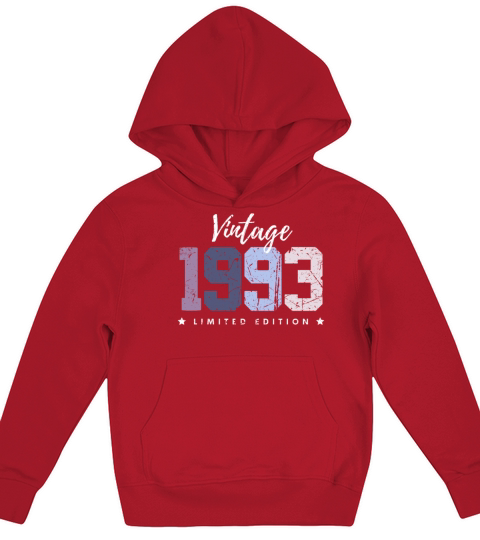 30 Years Vintage 1993 Retro 30th Birthday Kids Hoodie