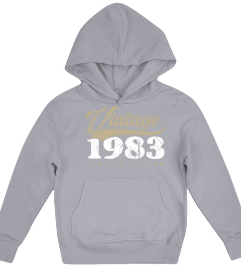 40 Years Vintage 1983 Retro 40th Birthday Kids Hoodie