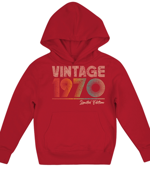 53 Years Old Vintage 1970 53rd Birthday Gifts Kids Hoodie