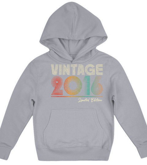 7 Years Old Vintage 2016 7th Birthday Gifts Kids Hoodie