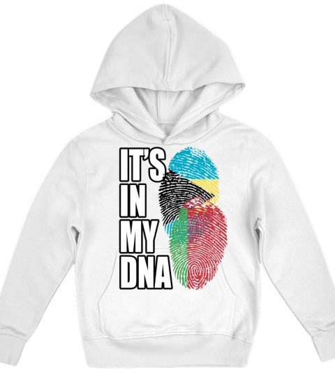 Belarusian And Bahamian Mix Heritage DNA Flag Kids Hoodie