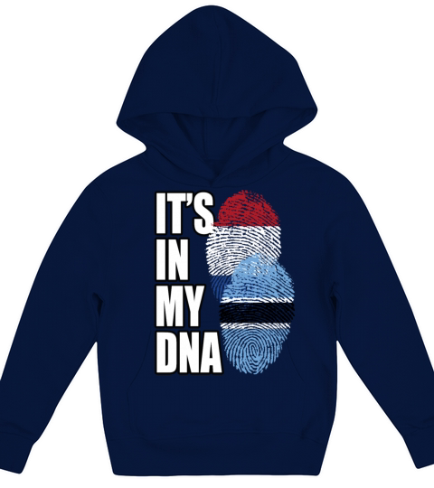 Botswana And Dutch Mix Heritage DNA Flag Kids Hoodie