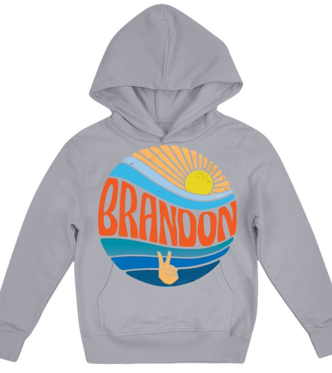 Brandon Shirt Vintage Sunset Brandon Groovy Tie Kids Hoodie