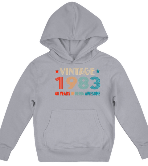 Classic Vintage 1983 - 40 Years Old Birthday Kids Hoodie